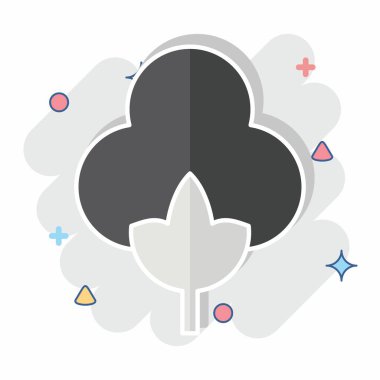 Simge Pamuklu Organik. Doğal Kaynaklar sembolüyle ilgili. Çizgi roman. dizayn edilebilir