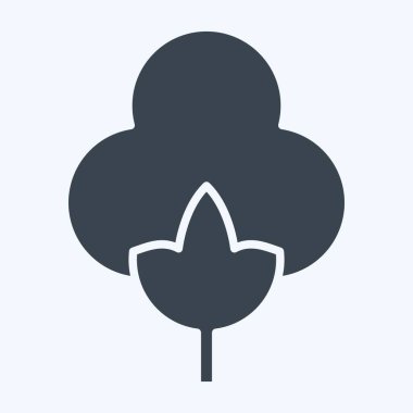 Simge Pamuklu Organik. Doğal Kaynaklar sembolüyle ilgili. Kabartma tarzı. dizayn edilebilir