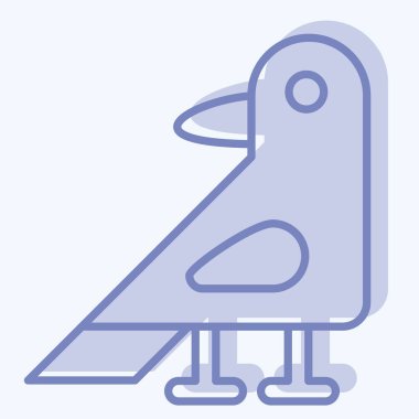 Simge Kargası. Cadılar Bayramı sembolüyle ilgili. İki ton stili. dizayn edilebilir