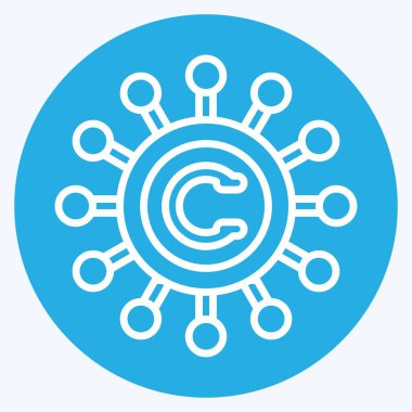 Simge Şifreleme. Metaverse sembolüyle ilgili. Mavi gözlü. dizayn edilebilir