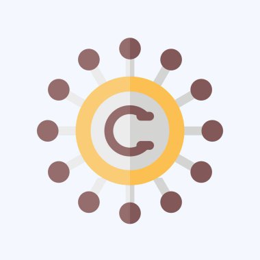 Simge Şifreleme. Metaverse sembolüyle ilgili. Düz stil. dizayn edilebilir