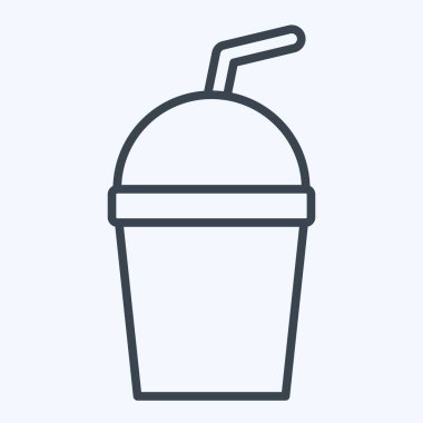 Simge kupası. Plastik Ürün sembolüyle ilgili. Sıra tarzı. dizayn edilebilir