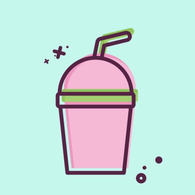 Simge kupası. Plastik Ürün sembolüyle ilgili. MBE tarzı. dizayn edilebilir