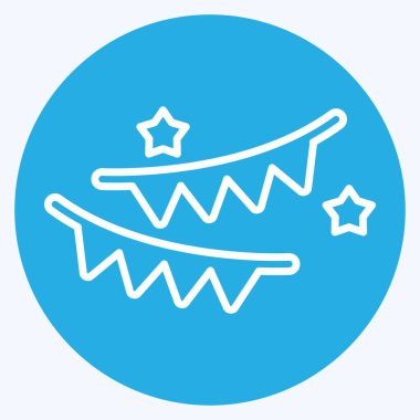 Simge dekorasyonu. Yeni yıl sembolüyle ilgili. Mavi gözlü. dizayn edilebilir