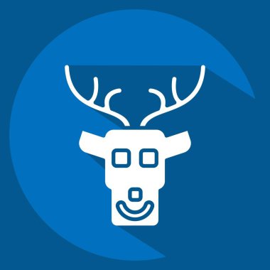 Simge geyiği. Hayvanlar sembolüyle ilgili. Uzun gölge tarzı. dizayn edilebilir