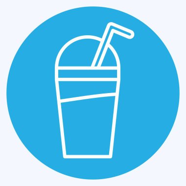 Simge Tatlısı. Meşrubat sembolüyle ilgili. Mavi gözlü. dizayn edilebilir