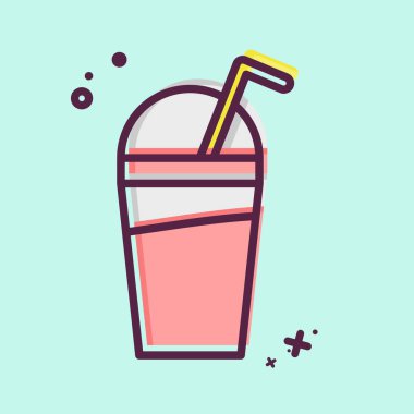 Simge Tatlısı. Meşrubat sembolüyle ilgili. MBE tarzı. dizayn edilebilir