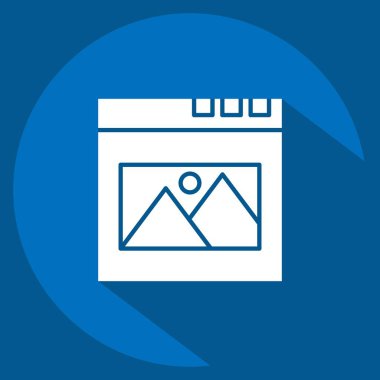 Simgesel Dijital Sanat. Metaverse sembolüyle ilgili. Uzun gölge tarzı. dizayn edilebilir