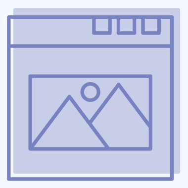 Simgesel Dijital Sanat. Metaverse sembolüyle ilgili. İki ton stili. dizayn edilebilir