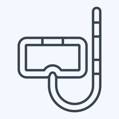 Simge Dalış Maskesi. Macera sembolüyle ilgili. Sıra tarzı. dizayn edilebilir