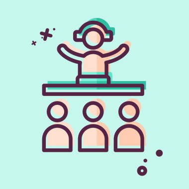 Simgesel DJ. Yeni yıl sembolüyle ilgili. MBE tarzı. dizayn edilebilir