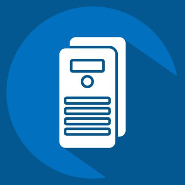 Simge Belgesi. Vergi sembolüyle ilgili. Uzun gölge tarzı. dizayn edilebilir