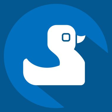 Simge ördeği. Hayvanlar sembolüyle ilgili. Uzun gölge tarzı. dizayn edilebilir