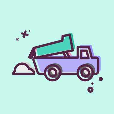 Simge çöplüğü. Atık sembolüyle ilgili. MBE tarzı. dizayn edilebilir