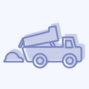 Simge çöplüğü. Atık sembolüyle ilgili. İki ton stili. dizayn edilebilir