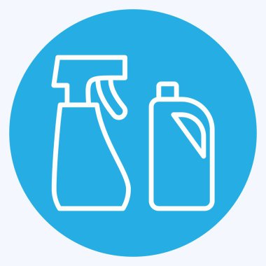 Icon Çevre Temizleme Ürünleri. Sera sembolüyle ilgili. Mavi gözlü. dizayn edilebilir