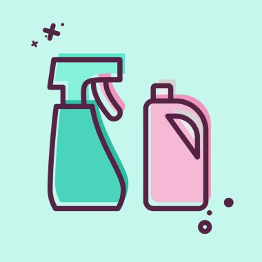 Icon Çevre Temizleme Ürünleri. Sera sembolüyle ilgili. MBE tarzı. dizayn edilebilir