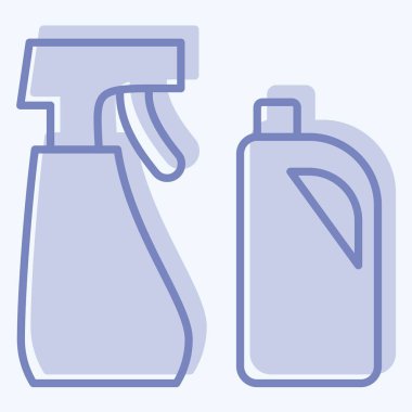 Icon Çevre Temizleme Ürünleri. Sera sembolüyle ilgili. İki ton stili. dizayn edilebilir