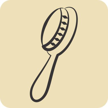 İkon Eko Tabak Fırçası. Sera sembolüyle ilgili. El çizimi tarzı. dizayn edilebilir