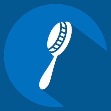 İkon Eko Tabak Fırçası. Sera sembolüyle ilgili. Uzun gölge tarzı. dizayn edilebilir