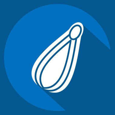 Icon Eko Ağ Torbası. Sera sembolüyle ilgili. Uzun gölge tarzı. dizayn edilebilir