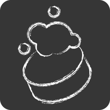 İkon eko sabun. Sera sembolüyle ilgili. Tebeşir stili. dizayn edilebilir