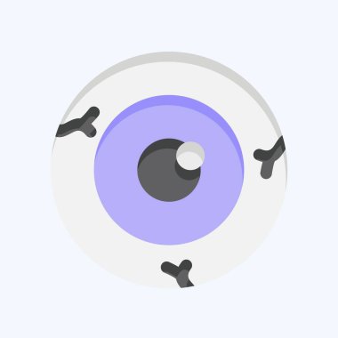 Simge Göz. Cadılar Bayramı sembolüyle ilgili. Düz stil. dizayn edilebilir