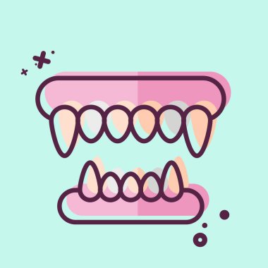 Icon Dişleri. Cadılar Bayramı sembolüyle ilgili. MBE tarzı. dizayn edilebilir