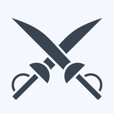 Simge Kılıcı. Macera sembolüyle ilgili. Kabartma tarzı. dizayn edilebilir