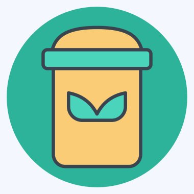 Simge gübresi. Doğal Kaynaklar sembolüyle ilgili. renk arkadaşı stili. dizayn edilebilir