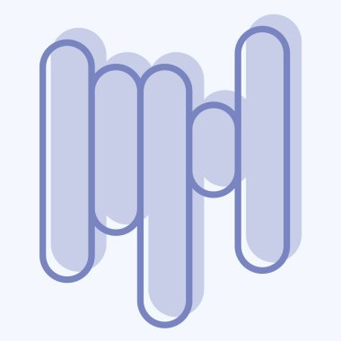 Simge ipliği. Yazdırma sembolüyle ilgili. İki ton stili. dizayn edilebilir