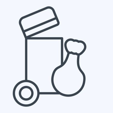 Simge Çöp Kutusu. Şehir merkezinin sembolüyle ilgili. Sıra tarzı. dizayn edilebilir