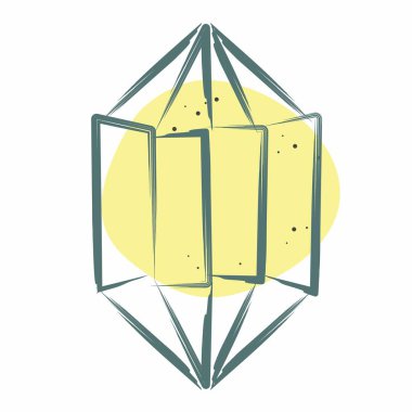 Simge mücevheri. Doğal Kaynaklar sembolüyle ilgili. Renkli Leke Biçimi. dizayn edilebilir