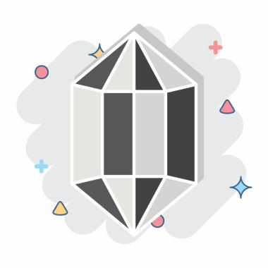 Simge mücevheri. Doğal Kaynaklar sembolüyle ilgili. Çizgi roman. dizayn edilebilir