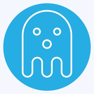 Simge Hayaleti. Cadılar Bayramı sembolüyle ilgili. Mavi gözlü. dizayn edilebilir