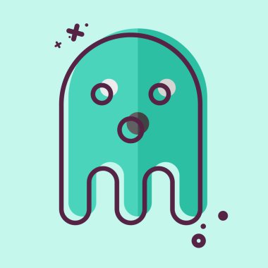 Simge Hayaleti. Cadılar Bayramı sembolüyle ilgili. MBE tarzı. dizayn edilebilir