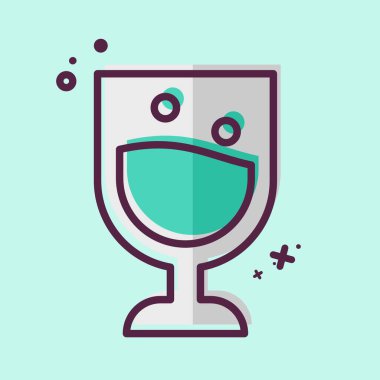 Simge camı. Meşrubat sembolüyle ilgili. MBE tarzı. dizayn edilebilir