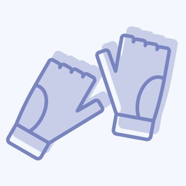 Simge eldivenleri. Macera sembolüyle ilgili. İki ton stili. dizayn edilebilir