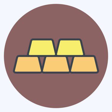 Simge Altını. Doğal Kaynaklar sembolüyle ilgili. renk arkadaşı stili. dizayn edilebilir