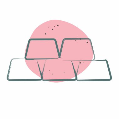 Simge Altını. Doğal Kaynaklar sembolüyle ilgili. Renkli Leke Biçimi. dizayn edilebilir