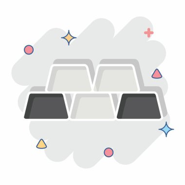 Simge Altını. Doğal Kaynaklar sembolüyle ilgili. Çizgi roman. dizayn edilebilir