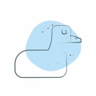 Simge Kaz. Hayvanlar sembolüyle ilgili. Renkli Leke Biçimi. dizayn edilebilir