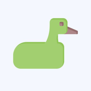 Simge Kaz. Hayvanlar sembolüyle ilgili. Düz stil. dizayn edilebilir