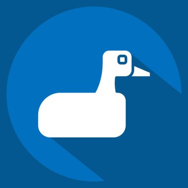 Simge Kaz. Hayvanlar sembolüyle ilgili. Uzun gölge tarzı. dizayn edilebilir