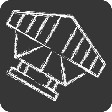 Simge Asma Planörü. Macera sembolüyle ilgili. Tebeşir stili. dizayn edilebilir