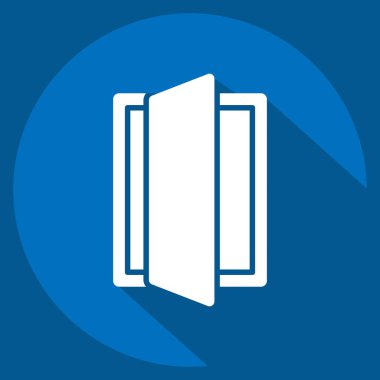 Simge Yüksek Kaliteli Pencereler. Sera sembolüyle ilgili. Uzun gölge tarzı. dizayn edilebilir