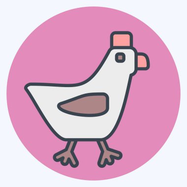 Simge boynuzu. Hayvanlar sembolüyle ilgili. renk arkadaşı stili. dizayn edilebilir