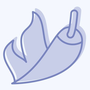 Simge Sıcak. BBQ sembolüyle ilgili. İki ton stili. dizayn edilebilir