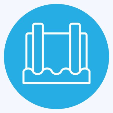 Simge Hidroelektrik. Doğal Kaynaklar sembolüyle ilgili. Mavi gözlü. dizayn edilebilir