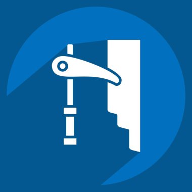 Icon Buz Kıracağı. Macera sembolüyle ilgili. Uzun gölge tarzı. dizayn edilebilir